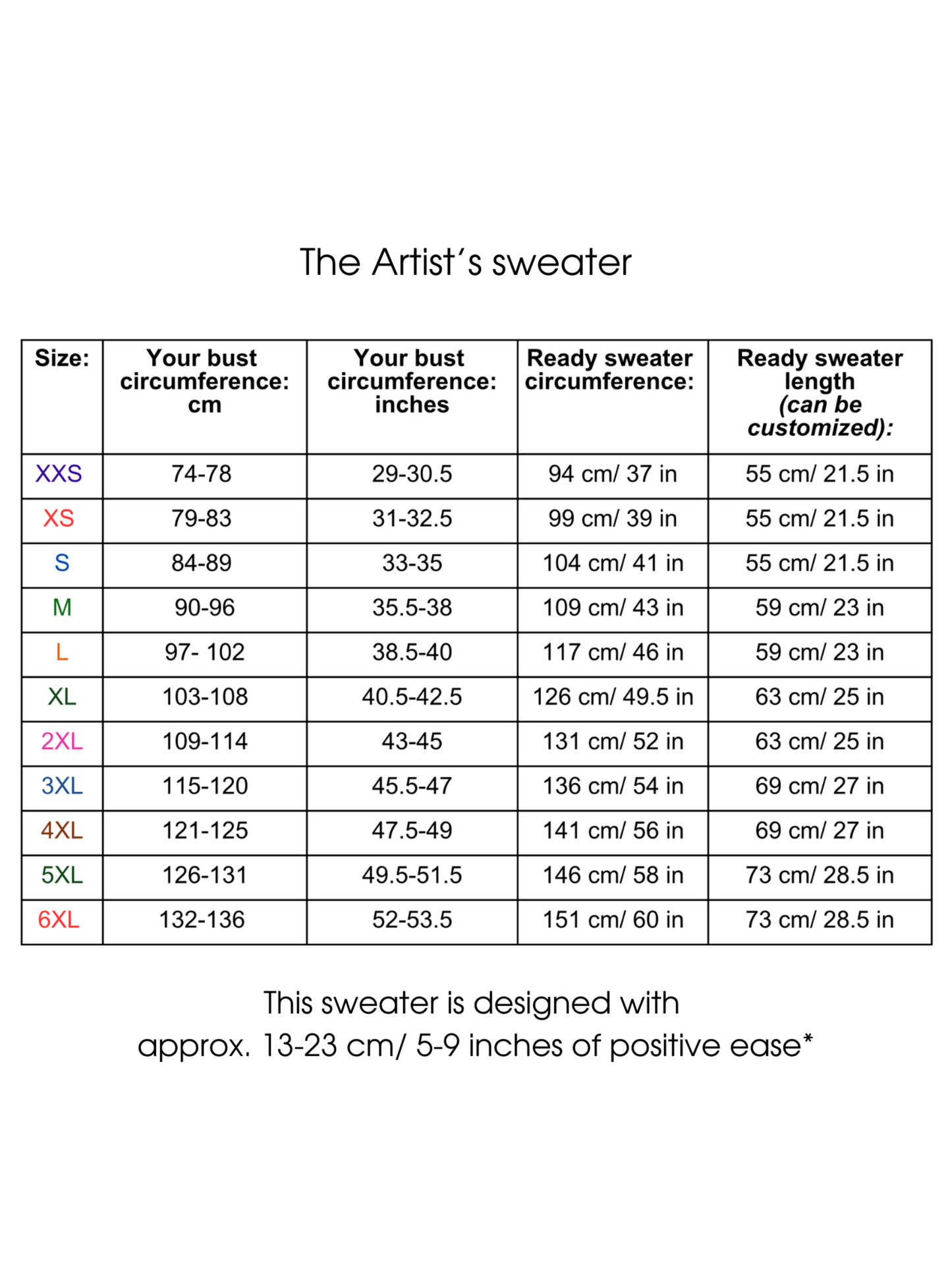 The Artist's Sweater knitting pattern