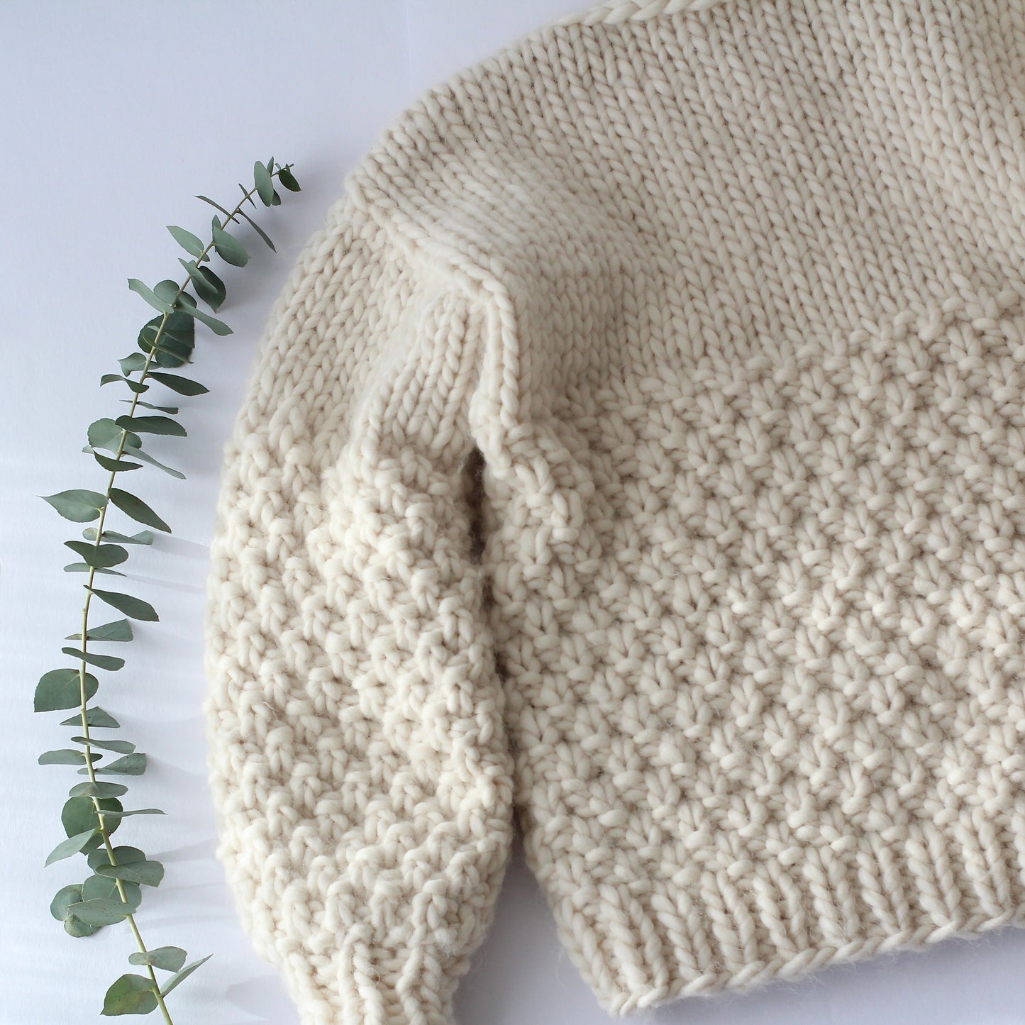 Close-up of the Frosty Sweater