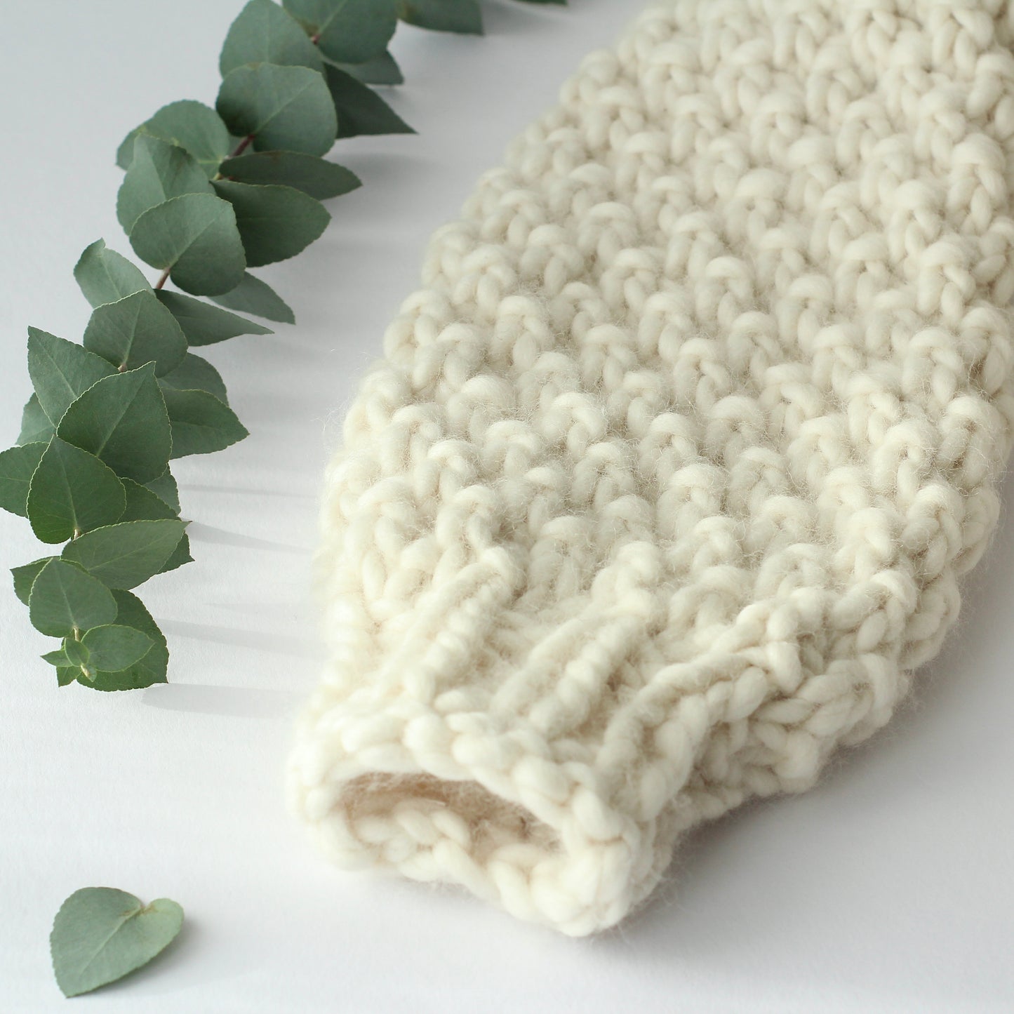 Close-up of the Frosty Sweater sleeve