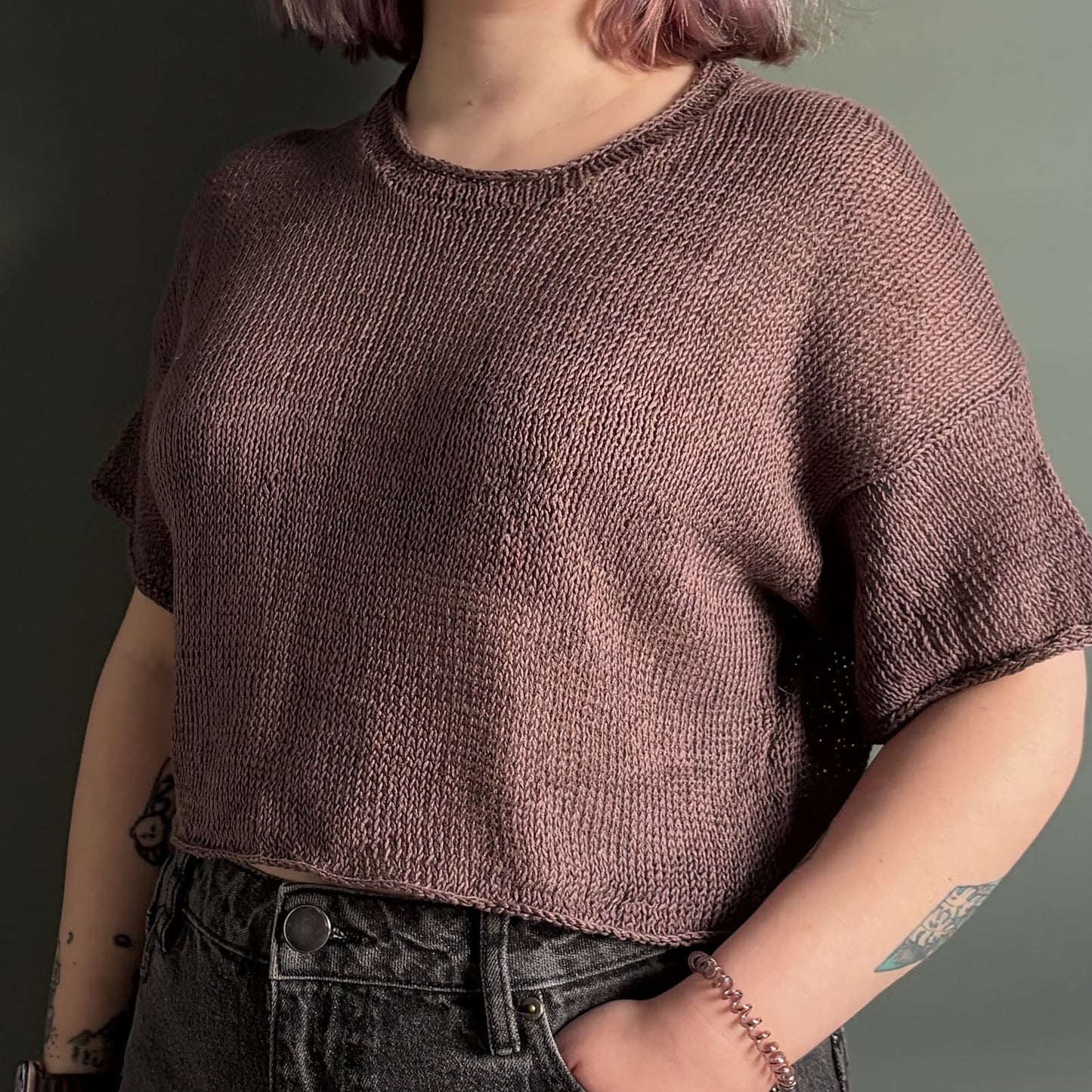 Monoko tee knitting pattern