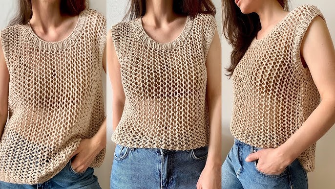 Load video: In this step-by-step video tutorial, I will show you how to knit summer Sunlit top, which is perfect for beginners in lace knitting. By starting with this top, you will open the door to more challenging lace designs.